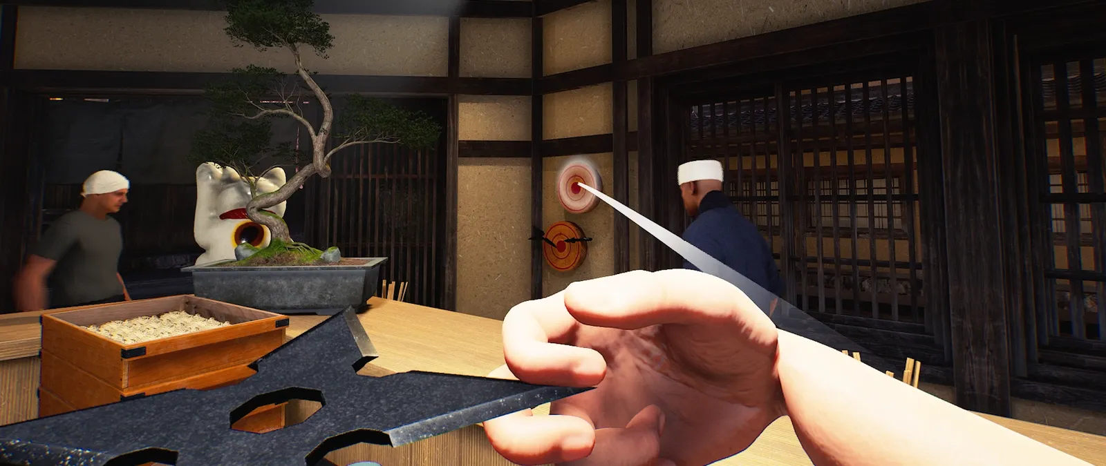 Official screenshot of an in-game event inside the ramen shop